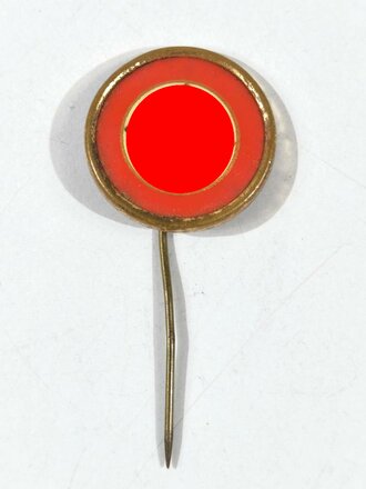 NS Sympathieabzeichen, schwarzes Hakenkreuz auf weissem Grund, roter Rand, 18mm
