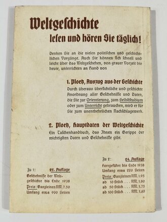 "Daten der Geschichte der NSDAP" Verlag Ploetz, 1939 mit 130 Seiten