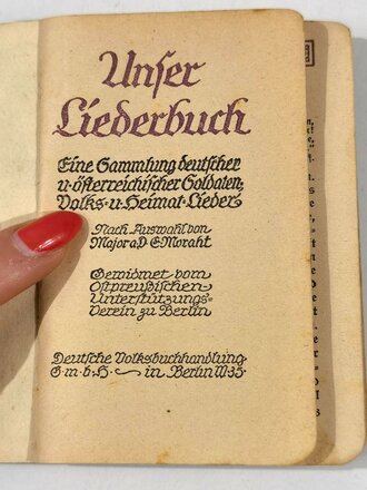 1.Weltkrieg, "Unser Liederbuch" Kleinformat, 160 Seiten
