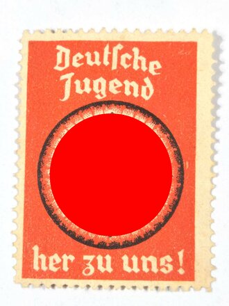 Werbevignette " Deutsche Jugend her zu uns !" 3 x 4 cm