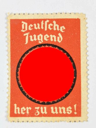 Werbevignette "Deutsche Jugend her zu uns !" 3 x 4 cm