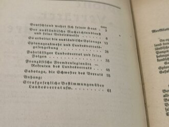 "Spione, Verräter, Saboteure" Eine Aufklärungsschrift für das Deutsche Volk mit 63 Seiten