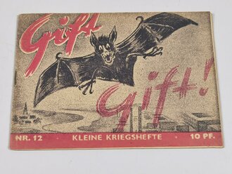 Kleine Kriegshefte Nr.12 " Gift" , DIN A% Querformat  mit 32 Seiten