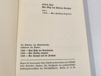 "Der Weg des Dritten Reiches" Band 2, 1934 Der Aufbau beginnt, 147 Seiten, guter Zustand, im Schutzumschlag