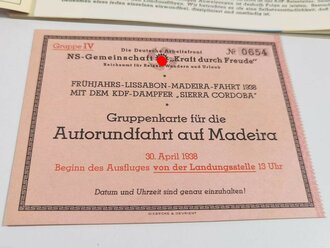 Gutscheinheft für die Frühjahrs Lissabon-Madeira Fahrt 1838 mit dem KDF Dampfer "Sierra Cordoba"