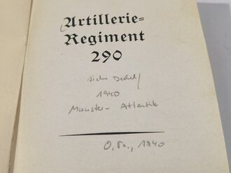 "Artillerie Regiment 290" Kriegschronik mit 180 Seiten, laut Vorbesitzer von 1940