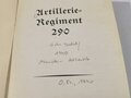 "Artillerie Regiment 290" Kriegschronik mit 180 Seiten, laut Vorbesitzer von 1940