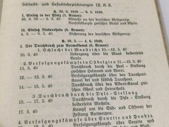 "Unser Einsatz im Westen" Die 1.Komp. der Korps Nachrichten Abteilung 49 im Kriegsjahr 1939/40 mit 76 Seiten