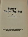 "Armee Nachrichten Regiment 521" Bericht über den Einsatz im Kriege gegen Frankreich im Jahr 1940 mit 84 Seiten