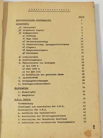 Artillerie, "A.V.T. Lehrgang im A.E.R.25" zusammenfassende Darstellung des UnterrichtsStoffes vom Mai 1941 mit 97 Seiten