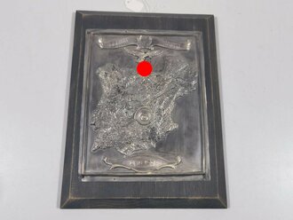 Dekorative Erinnerungsplakette "Legion Condor" 5. Flakabteilung 88 -, Künstlersignatur Otto B. Löbig Cartagena , Guter Zustand