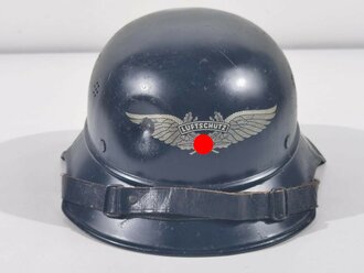 Luftschutz Stahlhelm , in allen Teilen originales Stück, eingeölt