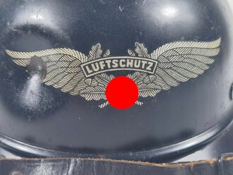 Luftschutz Stahlhelm , in allen Teilen originales Stück, eingeölt