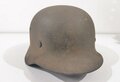 Stahlhelm Modell 1940, in allen Teilen originales Stück, ungereinigt