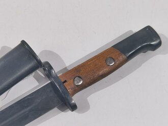 Jugoslawien Seitengewehr Messerbajonett Mauser 24/44, nummerngleiches Stück in sehr gutem Zustand