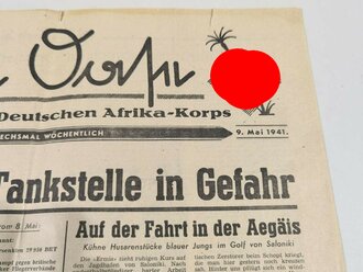 "Die Oase"  Feldzeitung des Deutschen Afrika Korps, Folge 23 vom 9.Mai 1941