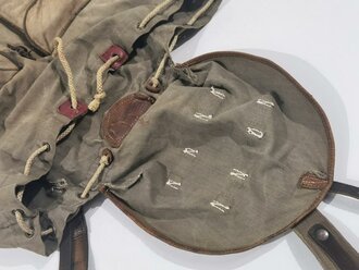 1.Weltkrieg, Rucksack für Mannschaften datiert 1915. Getragenes Stück in gutem Zustand