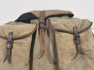 1.Weltkrieg, Rucksack für Mannschaften datiert 1915. Getragenes Stück in gutem Zustand