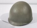 U.S. Vietnam era steel helmet. WWII front seam shell original painted, Liner dated 69, Mitchell pattern cover. Well used helmet