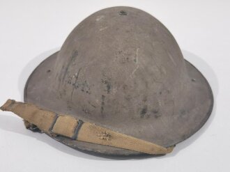 British most likely WWII steel helmet. Original paint,...