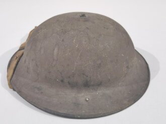 British most likely WWII steel helmet. Original paint,...