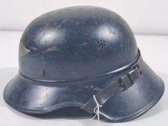 Stahlhelm Luftschutz, in allen Teilen originales Stück, gebraucht