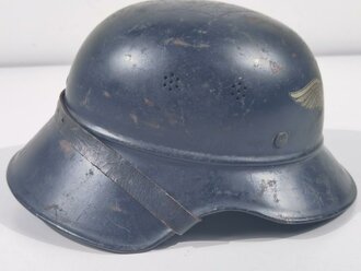 Stahlhelm Luftschutz, in allen Teilen originales Stück, gebraucht