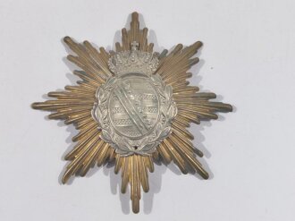 Sachsen, Emblem für eine Pickelhaube/ Tschako. Von...