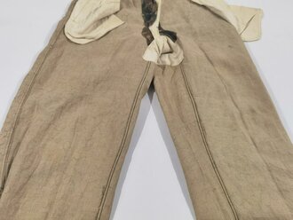 Waffen SS Erbsentarn Panzerhose. Leicht getragenes Stück aus Drillichmaterial  in sehr gutem Zustand.