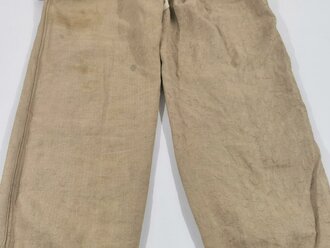 Waffen SS Erbsentarn Panzerhose. Leicht getragenes Stück aus Drillichmaterial  in sehr gutem Zustand.