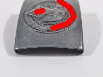 Koppelschloss Hitler Jugend, spätes Zinkstück, RZM M4/24