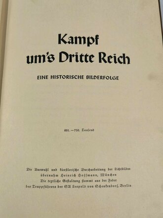 Sammelbilderalbum "Kampf ums Dritte Reich"...