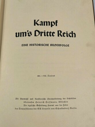 Sammelbilderalbum "Kampf ums Dritte Reich"  komplett