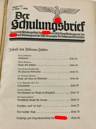 "Der Schulungsbrief" Das zentrale Monatsblatt...