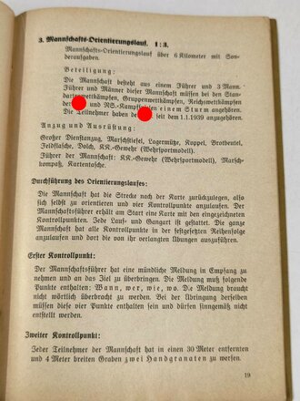 "1939 - Ausschreibungen Reichswettkämpfe der SA" 40 Seiten, DIN A5, gebraucht