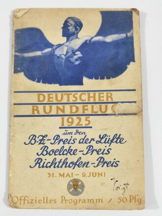 "Deutscher Rundflug 1925" Offizielles Programm,...