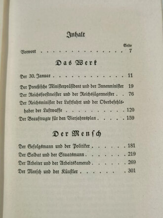 Hermann Göring - Werk und Mensch, A5, gebraucht, 349 Seiten, datiert 1941