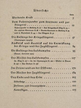 "Boelcke" der Mensch, der Flieger, der Führer der deutschen Jagdfliegerei. Leipzig 1941 mit 225 Seiten