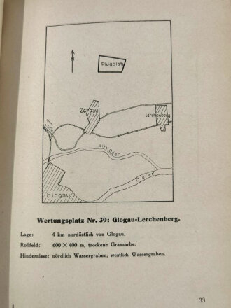 NSFK "Deutschlandflug 1938 - Flugplatz-Lageskizzen" 96 Seiten, DIN A5, gebraucht, Umschlag mit Wasserflecken