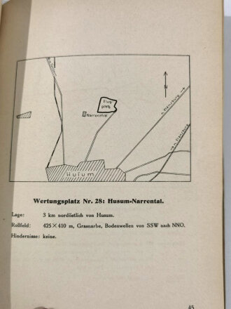 NSFK "Deutschlandflug 1938 - Flugplatz-Lageskizzen" 96 Seiten, DIN A5, gebraucht, Umschlag mit Wasserflecken