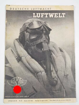 "Deutsche Luftwacht", Ausgabe Luftwelt Jahr 8, 15.April 1941, DIN A4