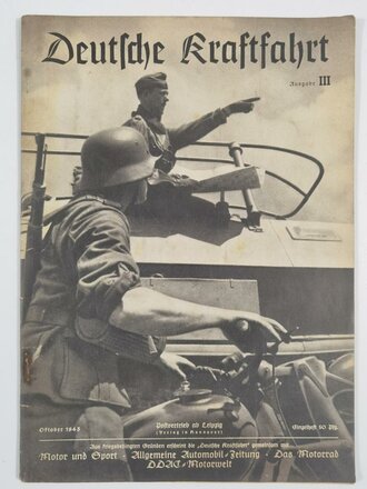 "Deutsche Kraftfahrt", Ausgabe III, Oktober 1943, DIN A4