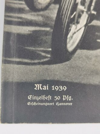 NSKK "Deutsche Kraftfahrt", Mai 1939, DIN A4,...