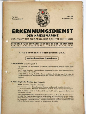 "Erkennungsdienst der Kriegsmarine" etwa 20 Ausgaben, die meisten von 1944