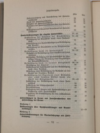 Kriegsmarine " M.Dv.Nr.49 Bestimmungen für den Dienst an Bord" Anlageheft 2: Havariebestimmungen von 1940 mit 24 Seiten  plus Anlagen