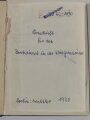 " M.Dv.Nr.62 Vorschrift für den Bootsdienst in der Kriegsmarine"  mit 112 Seiten