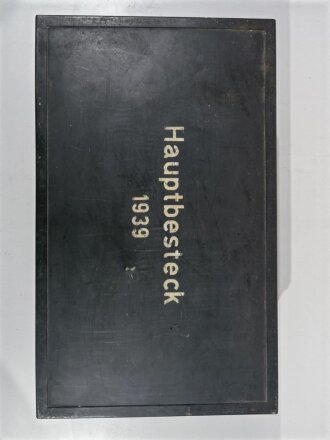 "Hauptbesteck 1939" Wehrmacht. Kasten Originallack, nicht auf Vollständigkeit geprüft