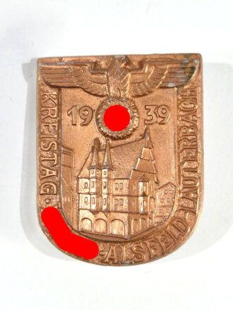 Kunststoffabzeichen " Kreistag NSDAP Alsfeld Lauterbach 1939"