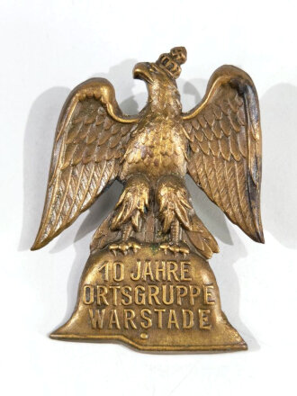 Blechabzeichen " 10 Jahre Ortsgruppe Warstade"...