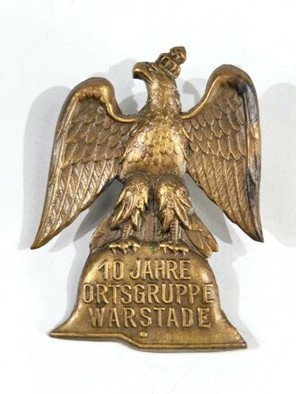 Blechabzeichen " 10 Jahre Ortsgruppe Warstade" "